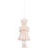 Clayre & Eef 6PR5658 Adorno Colgante Niño Rosa 5x4x11 cm