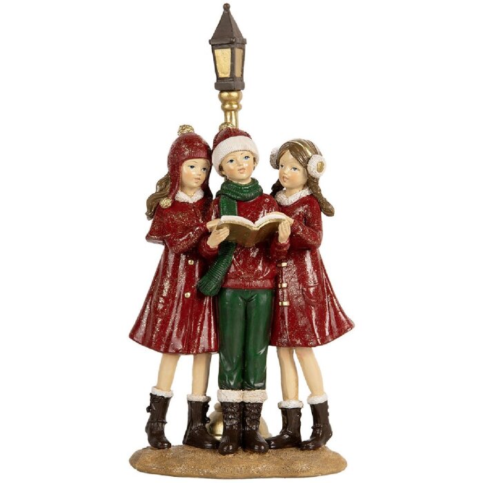 Clayre & Eef 6PR5681 Coro Navideño 14x9x28 cm Rojo y Verde