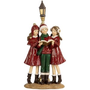 Clayre & Eef 6PR5681 Coro Navideño 14x9x28 cm Rojo y Verde