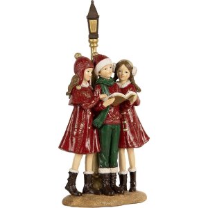 Clayre & Eef 6PR5681 Coro Navideño 14x9x28 cm Rojo y Verde