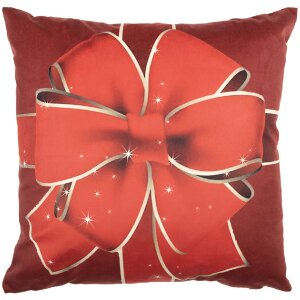 Clayre & Eef KT021.435 Funda de Cojín 45x45 cm Rojo Dorado