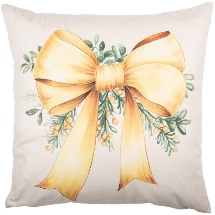 Funda de cojín Clayre & Eef KT021.436 45x45 cm Beige-Amarillo