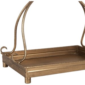 Clayre & Eef 66284 Juego de 2 Cuencos Decorativos 43x26x41 / 34x21x30 cm Dorado
