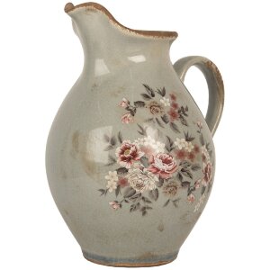 Clayre & Eef 6CE2234M Jarra Decorativa 21x16x24 cm Gris