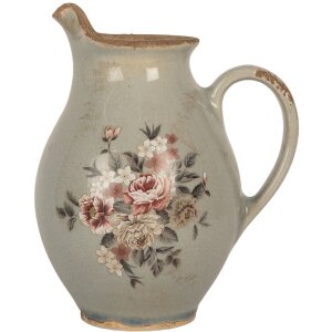 Clayre & Eef 6CE2234S Jarra Decorativa 16x12x19 cm Gris