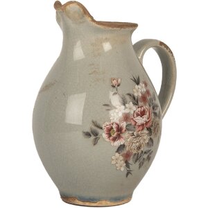 Clayre & Eef 6CE2234S Jarra Decorativa 16x12x19 cm Gris