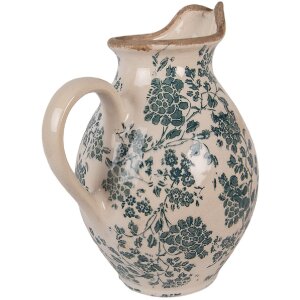 Clayre & Eef 6CE2237M Jarra Decorativa 21x16x24 cm Beige-Verde