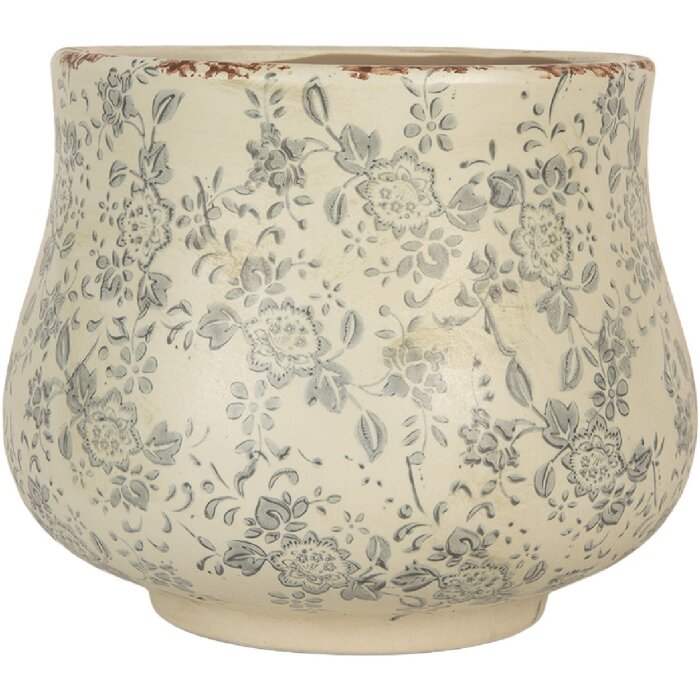 Clayre & Eef 6CE2240L Maceta Ø 21x17 cm Beige-Verde