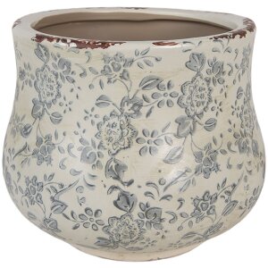 Clayre & Eef 6CE2240M Maceta Ø 18x15 cm Verde Gris