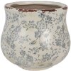Clayre & Eef 6CE2240S Maceta Ø 15x13 cm Verde Gris Cerámica