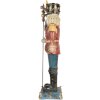 Clayre & Eef 5PR0187 Decoración Cascanueces 31x23x99 cm Azul y Rojo