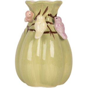 Clayre & Eef 6CE2313 Jarron Ø 14x21 cm Verde y...