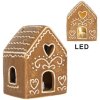 Clayre & Eef 6CE2330 Decoración Casa con LED 8x6x10 cm Marrón Blanco