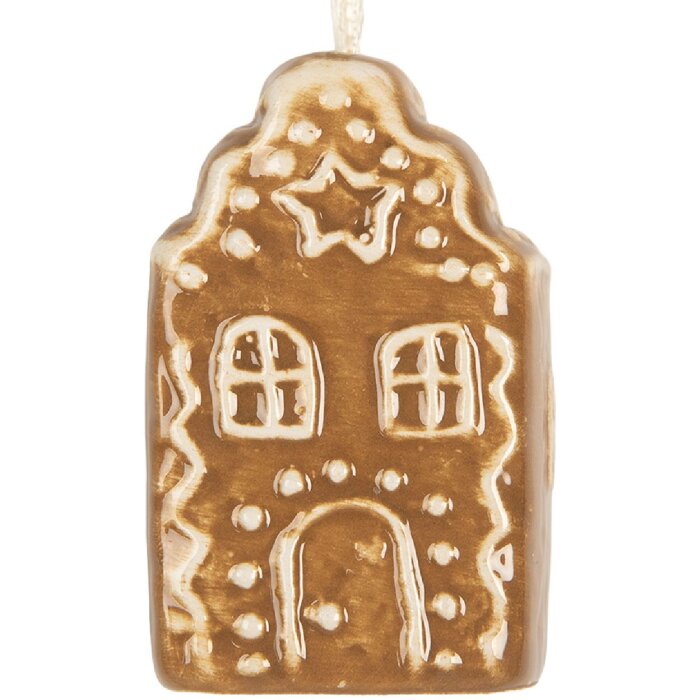 Decoración Adorno Casa Clayre & Eef 6CE2338 4x4x6 cm Marrón Blanco Cerámica