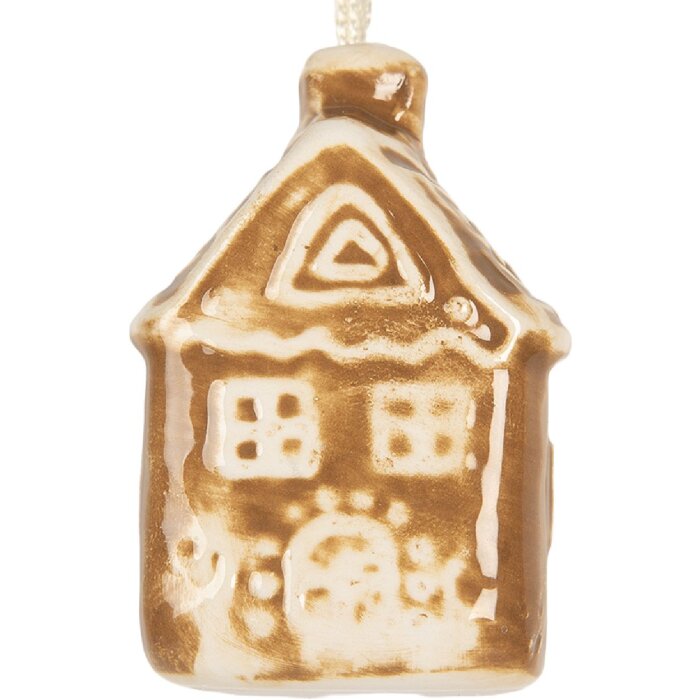 Clayre & Eef 6CE2342 Adorno Colgante Casa 4x4x7 cm
