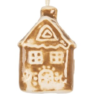 Clayre & Eef 6CE2342 Adorno Colgante Casa 4x4x7 cm