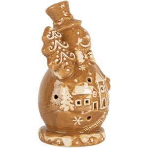 Clayre & Eef 6CE2348 Decoración Muñeco de Nieve 11x8x16 cm