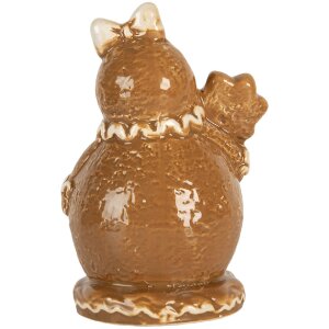 Decoración Muñeco de Nieve Clayre & Eef 6CE2354 9x7x13 cm