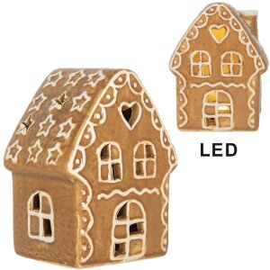Casa decorativa con LED Clayre & Eef 6CE2355 8x6x11 cm