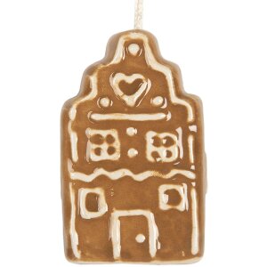 Clayre & Eef 6CE2356 Adorno Colgante Casa 4x4x6 cm