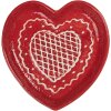 Clayre & Eef 6CE2359 Plato Pequeño 17x17x3 cm Rojo Blanco