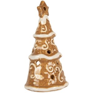 Clayre & Eef 6CE2361 Candelabro Árbol de Navidad Ø 8x15 cm