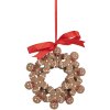 Adorno colgante de jengibre Clayre & Eef 6PR5414 10x2x10 cm Marrón y Blanco