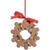 Adorno colgante de jengibre Clayre & Eef 6PR5414 10x2x10 cm Marrón y Blanco