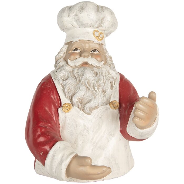 Clayre & Eef 6PR5750 Soporte para botellas Papá Noel 25x25x35 cm