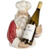 Clayre & Eef 6PR5750 Soporte para botellas Papá Noel 25x25x35 cm