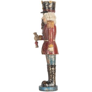 Clayre & Eef 6PR5758 Decoración Cascanueces 7x6x21 cm Rojo y Azul