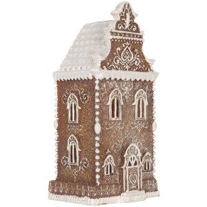 Clayre & Eef 6PR5806 Decoración Casa con LED 17x15x35 cm Marrón-Blanco