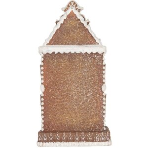 Clayre & Eef 6PR5806 Decoración Casa con LED 17x15x35 cm Marrón-Blanco