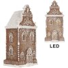 Clayre & Eef 6PR5806 Decoración Casa con LED 17x15x35 cm Marrón-Blanco
