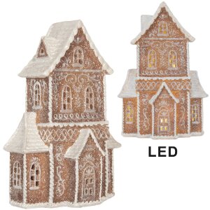 Casa decorativa con LED Clayre & Eef 6PR5809 16x8x23 cm