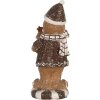 Decoración Hombre de Jengibre Clayre & Eef 6PR5813 8x8x20 cm Marrón Blanco