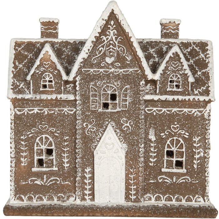 Decoración Casa con LED Clayre & Eef 6PR5814 26x10x25 cm Marrón Blanco