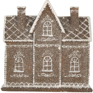 Decoración Casa con LED Clayre & Eef 6PR5814 26x10x25 cm Marrón Blanco