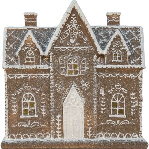 Decoración Casa con LED Clayre & Eef 6PR5814 26x10x25 cm Marrón Blanco