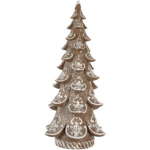Clayre & Eef 6PR5816 Decoración Árbol de Navidad 19x19x40 cm Marrón y Blanco