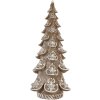 Clayre & Eef 6PR5816 Decoración Árbol de Navidad 19x19x40 cm Marrón y Blanco