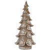 Clayre & Eef 6PR5816 Decoración Árbol de Navidad 19x19x40 cm Marrón y Blanco