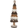 Clayre & Eef 6PR5819 Decoración Árbol de Navidad Ø 12x39 cm Marrón-Blanco