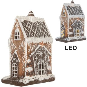 Casa Decorativa con LED Clayre & Eef 6PR5825 15x9x20 cm