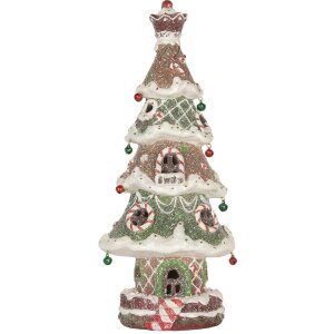Clayre & Eef 6PR5828 Decoración Árbol de Navidad con LED 15x12x36 cm