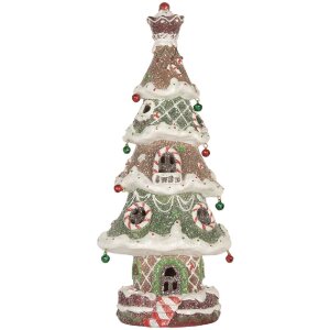Clayre & Eef 6PR5828 Decoración Árbol de Navidad con LED 15x12x36 cm