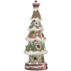 Clayre & Eef 6PR5828 Decoración Árbol de Navidad con LED 15x12x36 cm