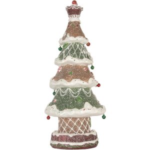 Clayre & Eef 6PR5828 Decoración Árbol de Navidad con LED 15x12x36 cm