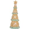 Clayre & Eef 6PR5830 Decoración Árbol de Navidad Ø 9x25 cm Marrón-Verde