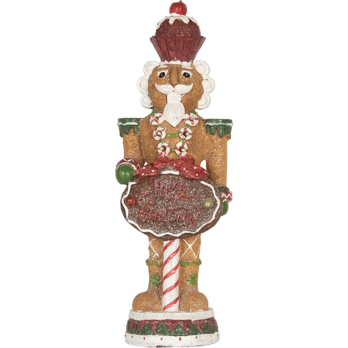 Clayre & Eef 6PR5831 Decoración Cascanueces con LED 12x10x35 cm